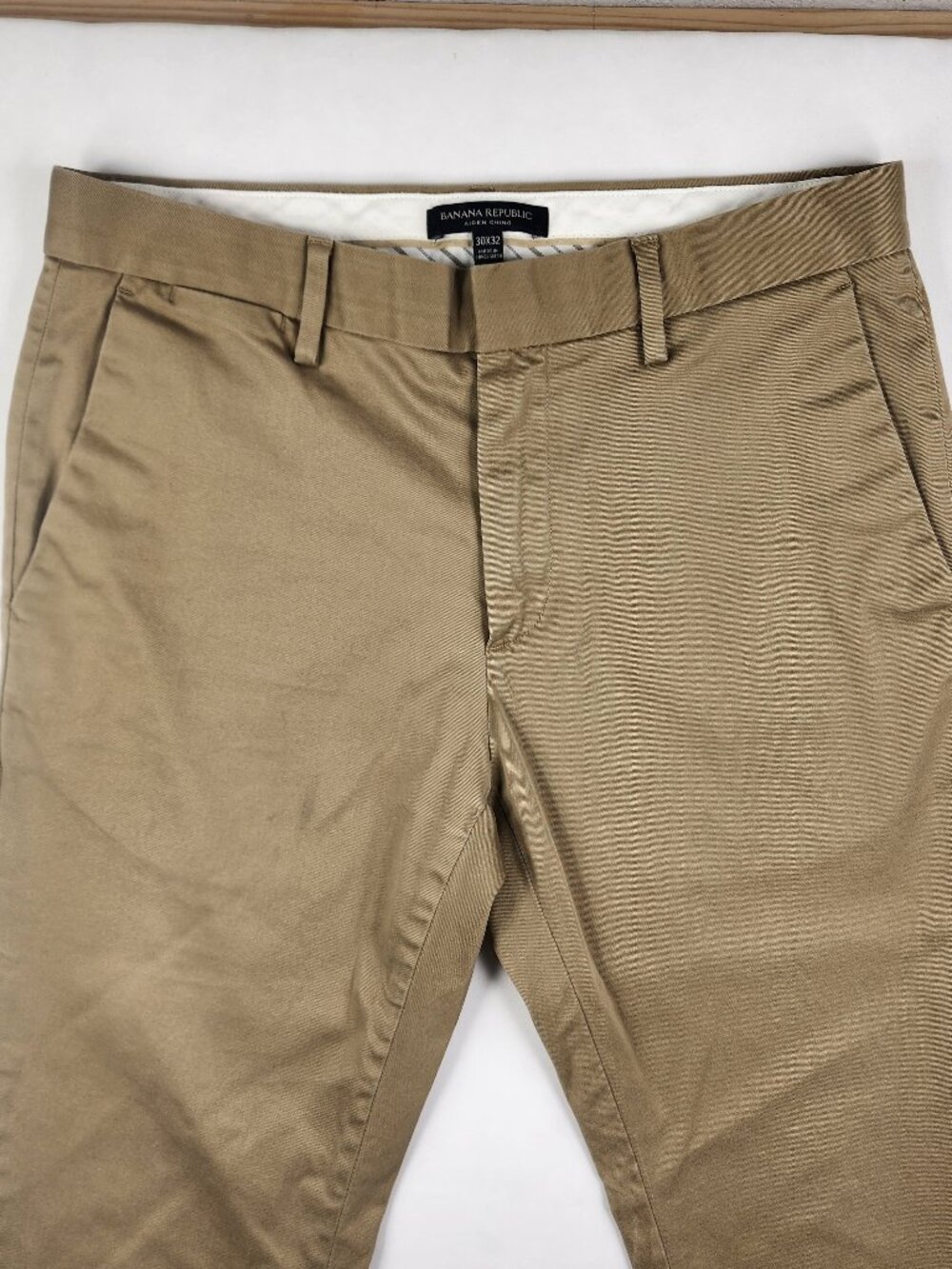 Banana Republic Mens 30x32 Tan Beige Aiden Chino Performance Comfort Pants EX